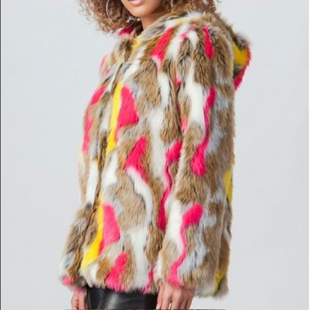 Jealous Tomato Hooded Fur Coat